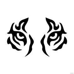 Free Tiger Eyes Vector Tiger Eye Illustration, Simple Tiger Tattoo Outline, Tiger Silhouette Tattoo, Tiger Eyes Drawing, Tiger Simple Drawing, Tiger Face Stencil, Tiger Eye Drawing