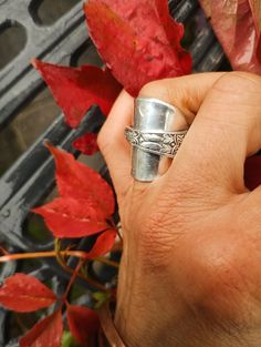 Chunky Unisex ring hand crafted from a fully wrapped vintage Electro Plated Nickel Silver tea spoon. This is a vintage item so there may be slight imperfections in the silver plating of the ring due to the age and the usage of the spoon in it's previous life. This doesn't detract from the rings beauty, but instead adds to its character and charm Please remember if you are an overseas buyer that I will need your contact telephone number and email address for the courier so please send them to me when purchasing Tea Spoon, Silver Tea, Ring Hand, Unisex Ring, Nickel Silver, Previous Life, Oct 31, Rings Statement, The Rings