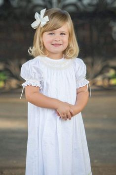 Toddler Flower Girl Dress Vintage Smocked Dresses Heirloom White Ivory Heirloom Flower Girl Dress, Girl Dresses, Flower Girl, Flower Girl Dresses, Girls Dresses, Dress Es, Flowers, Dresses