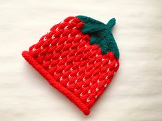 This strawberry hat is completely handmade in Sweden using high-quality yarns. It is a great winter accessory as well as a super cute birthday present.  We especially preferred to work with acrylic for this hat as acrylic is synthetic and will not irritate someone who has sensitivity to wool or animal-based products.  Acrylic headwear keeps its shape, holds its color, and is resistant to stains and wrinkles. You can put this hat to washer in sensitive program. We offer different sizes, please re Playful Knit Hat One Size, Playful Knit Hat One Size Fits Most, Playful One-size Knitted Hat, Playful Knitted Bonnet, One Size, Playful Hand Knitted Hat, Playful Hand-knitted Hats, Cute Knitted Cap Beanie, Cute Knitted Acrylic Beanie, Cute Knitted One-size Beanie