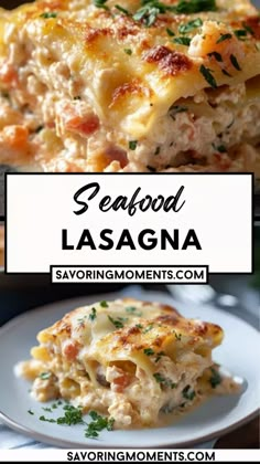 seafood lasagna is an easy and delicious dinner recipe