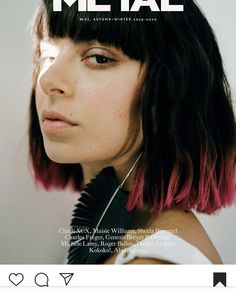 Dip Dye Hair Brunette, Fox Hair Dye, Split Dyed Hair, Dip Dye Hair, Metal Magazine, Hair Dye Colors, Charli Xcx