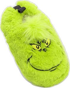 Cute Green Non-slip Slippers, Fun Synthetic Indoor Slippers, Fun Indoor Synthetic Slippers, Fun Synthetic Slippers For Indoor Use, Cute Green Slippers With Round Toe, Playful Green Slippers With Round Toe, Playful Indoor Synthetic Slippers, Grinch Slippers, Slippers For Kids