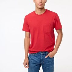 Never Washed Or Worn Size - Small Color - Red 60% Cotton 40% Polyester 27” Shoulder To Hem Length 17” Width - Chest Neck - 13-13.5” Casual Red T-shirt For Everyday, University Red Cotton Casual Tops, Casual University Red Cotton Top, Red Relaxed Fit Tops For Everyday, Red Relaxed Fit T-shirt, Casual Red Shirt With Pockets, Casual University Red Tops, Classic Red Tops For Everyday, Classic Red Tops For Everyday Wear