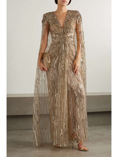 Gown Gold, Look Formal, Outfits Dress, Tulle Gown, Jenny Packham, Old Hollywood Glamour, Gold Dress, Gatsby