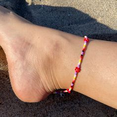 🌊 Handmade in Marina Del Rey, Southern California Sunset Beaded Anklet is perfect for layering with other anklets, on the sandy beach, staycation at home or great to wear with any outfit. Each piece is unique as it is handmade and inspired daily. No two are alike. 🌊 Very Lightweight and comfortable 🌊 Premium quality Glass Seed Beads in size 11/0 (approx. 2mm) 🌊 Durable nylon thread or Durable monofilament cord 🌊 Silver plated over alloy lobster clasp  🌊 2" extender chain added upon request Casual Colorful Beaded Spring Anklets, Casual Colorful Beaded Anklets For Spring, Casual Colorful Beads Anklets For Spring, Summer Anklets With Tiny Beads, Beaded Anklets With Round Beads For Beach, Summer Tiny Round Bead Anklets, Casual Pink Anklets For Summer, Casual Pink Anklet For Summer, Colorful Beaded Anklets For Spring Gift