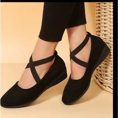 New Canvas Soft Slide On Mary Jane Mini Wedges Mary Jane Wedges, Strappy Shoes, Strap Wedge, Women's Casual Style, Comfy Shoes, Slide On, Womens Shoes Wedges, Buy Shoes, Cross Straps