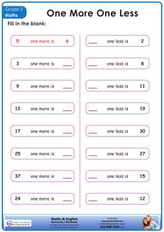 one more one less worksheet for students to practice their math skills and help them learn