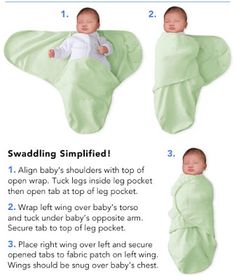 the instructions for how to wrap a baby in a swaddled blanket and sleeping bag