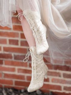 Victorian Era Wedding Boots Ivory Bridal Boots Vintage | Etsy Cream Wedding Shoes With Laces And Round Toe, Cream Lace-up Wedding Shoes For Ceremony, Cream Wedding Shoes With White Laces, Cream Fitted Wedding Shoes With Round Toe, Fitted Cream Wedding Shoes With Round Toe, Cream Round Toe Fitted Wedding Shoes, Vintage White Heels For Wedding, Cream Round Toe Wedding Shoes, Fitted Closed Toe Wedding Shoes