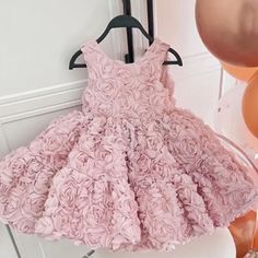 One-year-old dress for baby girl, stylish Korean style Spring Princess Dress With Flower Shape, Pink Floral Princess Dress For Party, Cute Floral Applique Dress For Birthday, Spring Flower Tutu Dress For Dress-up, Spring Princess Dress With Floral Print For Dress-up, Spring Birthday Dress With Floral Applique, Spring Flower Tutu Dress, Sleeveless Floral Applique Dress For Birthday, Sleeveless Dress With Floral Applique For Birthday