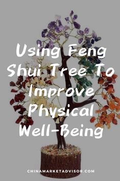 a tree with the words using feng shu tree to improve physical well - being