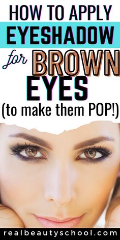 How to apply eyeshadow for brown eyes to make them pop Best Eye Shadow Color For Brown Eye, How To Make Brown Eyes Pop Naturally, How To Make Dark Brown Eyes Pop, Neutral Makeup Looks For Brown Eyes, Easy Smoky Eyeshadow Tutorial, Eye Shadow Brown Eyes, How To Make Brown Eyes Pop, Day Makeup For Brown Eyes, Makeup For Brown Eyes Tutorial