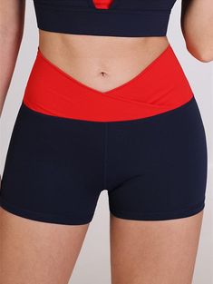 Sporty High-waisted Shorts With Contoured Waistband, Sporty Bottoms With Contoured Waistband, High Waist Sports Shorts, Sporty Blue Shorts With Contoured Waistband, Sporty High Waist Athletic Shorts For Training, High-waist Athletic Shorts With Contoured Waistband For Training, Sporty Activewear With Built-in Shorts And Crossover Waistband, High-waist Athletic Shorts With Contoured Waistband For Yoga, High Waist Yoga Athletic Shorts With Contoured Waistband