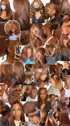 Hair Color Ideas Highlights, Long Hair Color Ideas, Adore Hair Dye, Dark Ginger, Copper Brown Hair, Hair Color For Dark Skin, Dyed Curly Hair, French Curl