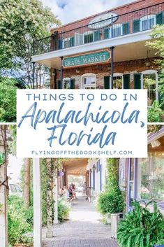 an apartment building with the words things to do in appalahica, florida