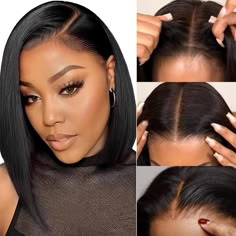 Black Human Hair Wigs, Amazon Bob Wigs Black Women, Unice Hair Wig, Double Drawn Bob Wig, Black Bob Wigs For Black Women, Diy Wigs For Black Women, Glueless Bob Wig, Black Women Classy Hairstyles, Glueless Wigs For Black Women