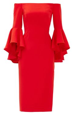 Bell Sleeves Dress, Red Off Shoulder Dress, Red Dress Sleeves, Red Sheath Dress, Stylish Short Dresses, Red Cocktail, Off Shoulder Dresses, Red Cocktail Dress, Red Gowns