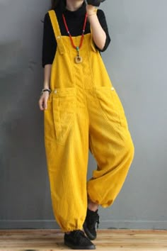 #dungarees #overalls #corduroy #yellow Yellow Dungarees, Yellow Overalls, Plus Size Overalls, Ripped Overalls, Baggy Dungarees, Dungaree Outfit, Pete The Cat Costume, Red Overalls, Corduroy Dungarees