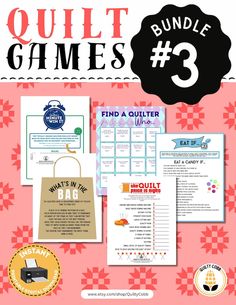 an image of the quilt game bundle 3 with instructions for sewing and other crafting projects