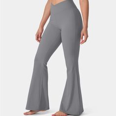 Nwt Halara Sold Out @Halara Crossover High Waisted Back Pocket Super Flare Pants Size Petite Small 12” Leg Width Sold Out Online For: Yoga, Pilates And Casual Activities. Inseam Length: 29 Inches Waist: 27/28 Inches Hip : 36.5/37.5 Inches For: Yoga, Pilates And Casual Activities. A Crossover Design For A Simple Yet Stylish Touch. High Waist Designs That Offer Support & Comfort, Without Sacrificing On Style. Featuring A Back Waistband Pocket For Storing Your Essentials Such As Credit Cards Or Oth Cross Flair Leggings, Criss Cross Leggings, Leggings With Pockets, Pilates Yoga, Bleach Wash, Gym Leggings, Flare Leggings, Wet Weather, Online Boutiques