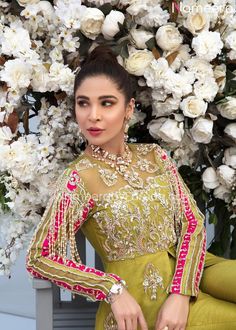 Buy Pakistani Gown for Wedding Party Wear 2021 intricately designed in gown style with Capri in organza fabric beautifully designed in zardozi work Gown For Wedding Party, Pakistani Gowns, Ayesha Omer, Post Wedding Outfit, Ayesha Omar, Pakistani Gown, Kanwal Malik, Sanam Saeed, Princes Cut