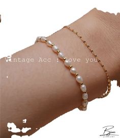 Bjux - Vintage pulsera de cuentas de perlas de agua dulce simple pulsera de perlas pulsera de perlas Delicate Baroque Pearl Bracelet With Pearl Chain, Delicate Baroque Pearl Chain Bracelet, Delicate Baroque Pearl Bracelet, Pearl White Everyday Bracelet With Pearl Chain, Pearl White Bracelet With Pearl Chain For Everyday Wear, Everyday Pearl White Bracelet With Pearl Chain, Dainty Pearl Charm Beaded Bracelets, Everyday Pearl White Pearl Chain Bracelet, Dainty Beaded Pearl Bracelets With Charm