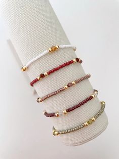 The Seed Bead Bracelet – georgia layne Dainty Adjustable Hand-strung Beaded Bracelets, Dainty Adjustable Beaded Bracelet With Round Beads, Elegant Heishi Bead Bracelets With Tiny Beads, Adjustable Rondelle Bracelets With Spacer Beads, Dainty Adjustable Beaded Bracelets With Tiny Beads, Adjustable Hand-strung Rondelle Beaded Bracelets, Adjustable Dainty Heishi Beads Bracelets, Adjustable Stretch Bracelet With Gold Round Beads, Adjustable Beaded Bracelets With Tiny Beads For Everyday