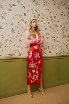 Georgina Grenville, Giorgia Tordini, Gilda Ambrosio, Woman Outfit, Grey Gardens, Lil Pump, Moda Chic, Milano Fashion Week, Red Skirt