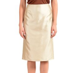 Gianfranco Ferre Women's Silk Beige Pencil Skirt Us M It 42 New Without Tags Country/Region Of Manufacture: Italy Retail Value: $475 This Is Authentic Gianfranco Ferre Women's Silk Beige Pencil Skirt Sku: V-16069 Material: 44% Silk 56% Cotton Measured Waist: 30" Length: 25" Elegant Mini Skirt For Cocktail Occasions, Elegant Cocktail Mini Skirt, Classic Silk Party Skirt, Elegant Spring Mini Skirt For Cocktail, Elegant Knee-length Skirt For Spring, Elegant Formal Mini Skirt For Summer, Elegant Summer Lined Pencil Skirt, Elegant Evening Pencil Skirt For Spring, Elegant Lined Pencil Skirt For Summer