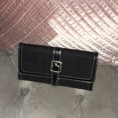 Black Nine West Wallet . Never Used. Excellent Condition. Black Rectangular Wallet With Snap Closure, Black Travel Wallets With Snap Closure, Black Travel Wallet With Snap Closure, Black Wallet With Magnetic Closure For Daily Use, Black Wallet With Magnetic Closure For Travel, Black Travel Wallet With Magnetic Closure, Nine West Bags, Nine West, Wallets