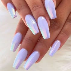 20 Cool Chrome Nail Designs Ideas for 2022 - The Trend Spotter Nails Round, Summer Acrylic, Chrome Nails Designs, Stylish Nails Designs, Chrome Nail, Polygel Nails, Nails Green, Coffin Nails Long