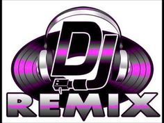 the dj mix logo with headphones on it