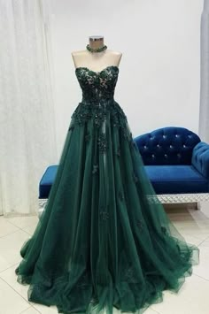 Contact+us:+lisamony@outlook.com Please+left+message+what+color+you+need+when+you+order+it.Besides+the+picture+color,+you+can+also+choose+any+color+you+want. +A+Line+Sweetheart+Green+Lace+Long+Prom+Dress Processing+time:+12-21+business+days Shipping+Time:+3-5+business+days "Fabric:Tull... Emerald Green Prom Dress Princess, Green Md Dresses, Prom Dresses Forest Green, Dark Green Fantasy Dress, Black And Green Prom Dress, Revenge Fits, Forest Green Wedding Dress, Green And Gold Prom Dress, Forest Green Prom Dress