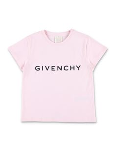 Basic Logo T-shirt By Givenchy. Featuring: Cotton Fabric Regular Fit Crew Neck Short Sleeves Givenchy Logo Print On Front Small Givenchy Logo At Back HemComposition: 100% cotton Luxury Pink Crew Neck T-shirt, Pink Cotton T-shirt With Logo, Givenchy Baby Clothes, Gucci Cotton T-shirt With Logo Print, Givenchy Tshirt, Givenchy Logo, Herno Jacket, Margiela Shoes, Zegna Shoes