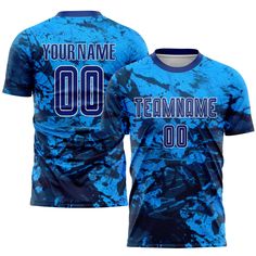 Order the jersey with special name & number you want from our shop, making a vibrant look on the field or daily life! Features: 1. Material: Made from 100% polyester wicking knit with 95% polyester / 5% spandex wicking pinhole mesh 2. Jerseys with sublimation printed name and numbers 3. Moisture-wicking fabric has spongy handle, good draping property and elasticity as well as good dimensional stability and wrinkle-resistance 4. Breathable & Quick-Drying 5. Athletic Cut & Exquisite stitching not Sialkot Pakistan, Personalized Jersey, Soccer Uniforms, Blue Football, Alpha Kappa Alpha, Team Uniforms, Sports Balls, Custom Ties, Soccer Team