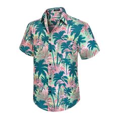 Funky Hawaiian Shirts with Pocket - 22-GREEN/FLAMINGO Champagne Bow Tie, Purple Suspenders, Brown Suspenders, Burgundy Bow Tie, Champagne Tie, Grey Suspenders, White Suspenders, Brown Bow Tie, Grey Bow Tie