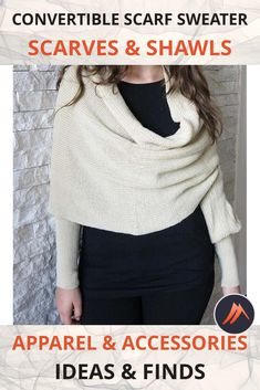 Convertible Scarf Sweater by Mounteen. Add style and sophistication to your favorite winter outfit and take it from boring to brilliant, in an instant, with our adorable, Convertible Scarf Sweater. Worldwide shipping. Visit to learn more or save to your board for later! Apparel & Accessories, Clothing Accessories, Scarves & Shawls Versatile Beige Winter Sweater, One Size Warm Sweater For Fall, Warm One Size Sweater For Fall, Soft Knit Sweater For Fall, Snug Trendy Sweater For Fall, Trendy Snug Sweater For Fall, Versatile Soft Knit Sweater, Cozy Solid Color One-size Sweater, Warm Knit Sweater One Size