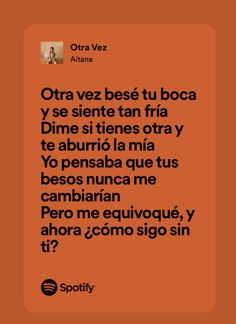 an orange background with the words in spanish and english on it, which are also written in