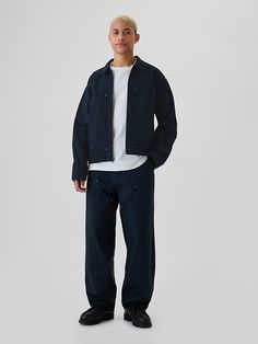 Double-Knee Canvas Utility Baggy Jeans Gap Bottoms With Side Pockets For Fall, Gap Relaxed Fit Pants For Fall, Gap Streetwear Pants With Pockets, Gap Cotton Bottoms For Winter, Gap Relaxed Fit Bottoms With Cargo Pockets, Gap Relaxed Fit Cargo Bottoms, Gap Cotton Streetwear Bottoms, Gap Cotton Bottoms For Streetwear, Gap Bottoms For Fall Streetwear