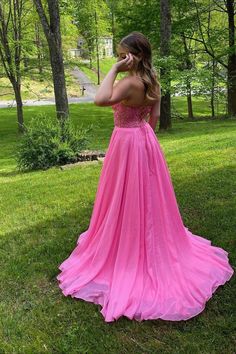 Hot Pink Corset A-Line Long Party Dress Hot Pink Corset, Pink Long Prom Dress, Hot Pink Prom, Prom Dress With Lace, Hot Pink Prom Dress, Prom Dresses Long Pink, Sheer Corset, A Line Prom Dress, Long Party Dress