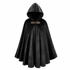 PRICES MAY VARY. Size: Length 39"(From Shoulder to Hem), this short cloak is a classic design that makes you feel like you've stepped back in time to medieval times. 5 vintage colors available: Black/ Brown/ Blue/ Green/ Grey, the combination of metal clasp makes this hooded cape full of medieval luxury and heroic chivalry. High quality velvet material, Soft touch, comfortable and warm. When you wear this medieval cloak, it's like stepping back in time to the days of knights and princesses. Meta Gothic Cape For Costume Party In Fall, Gothic Cape For Larp In Fall, Medieval Cape Outerwear For Costume Party, Medieval Style Cape For Costume Party, Medieval Cape For Costume Party, Halloween Cape Outerwear For Larp, Halloween Cape For Larp Events, Halloween Cape For Larp, Fall Gothic Cape For Cosplay