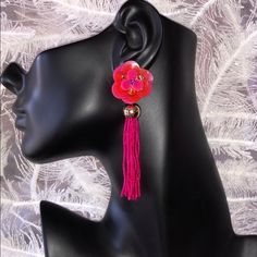 Gorgeous Pink-Multi Flowering Beaded Drop On Stud Earrings With Gold Toned Hardware Nwt’s And Dust Bag! Make A Statement With These Beautiful Earrings!! Pink Tassel Drop Beaded Earrings, Pink Beaded Tassel Drop Earrings, Elegant Pink Earrings With Beaded Fringe, Elegant Pink Beaded Fringe Earrings, Spring Party Beaded Earrings With Dangling Beads, Spring Party Beaded Dangling Earrings, Pink Tassel Earrings For Party, Trendy Party Tassel Earrings With Dangling Beads, Trendy Tassel Earrings With Dangling Beads For Party