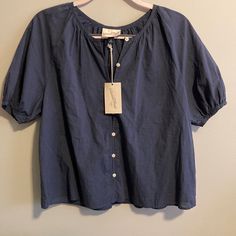 Women’s Navy Blue Short Sleeve Button Down Shirt Brand: Universal Thread Size: Xs Retails For $20 100% Cotton Ptp 22” Length 11.5” Solid Navy Blue Button Down Style Very Simple Top That Can Be Paired With Your Favorite Bottoms Brand New With Tags And Excellent Condition Free From Any Stains, Rips, Holes Or Tears If You Love This Item But Not The Price, I Always Welcome Any Reasonable Offers! Cotton Button-up Blouse With Snap Buttons, Cotton Tops With Buttons For Daywear, Blue Relaxed Fit Blouse With Button Closure, Blue Relaxed Fit Top With Button Closure, Casual Cotton Blouse With Button Closure, Blue Button-up Top With Snap Buttons, Blue Short Sleeve Blouse With Button Closure, Spring Tops With Snap Buttons In Relaxed Fit, Relaxed Fit Top With Snap Buttons For Spring