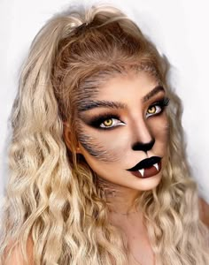 Werewolf Makeup, Wolf Makeup, Halloween Make-up Looks, Werewolf Costume, Holloween Makeup, Halloween Makeup Diy, Cool Halloween Makeup, Amazing Halloween Makeup, Halloween Makeup Inspiration