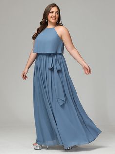 Slate_Blue Bridesmaid Dress Plus Size, Plus Size Bridesmaid Dress, Plus Size Bridesmaid Dresses, Chiffon Halter Dress, Halter Dresses, Simple Bridesmaid Dresses, Velvet Bridesmaid Dresses, Beach Wedding Dress Boho, Affordable Bridesmaid Dresses