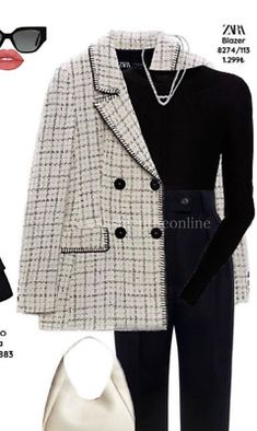 Great Shopping ZARA WOMAN NWT DOUBLE BREASTED TEXTURED WEAVE JACKET ECRU BLACK 8274/113 XS-L, Women's Coats Jackets Tweed Boucle Jacket, Customised Clothes, Long Blazer Jacket, Structured Fabric, Black White Blazer, Fitted Blazer Jacket, Yellow Blazer, Zara Blazer, Boucle Jacket