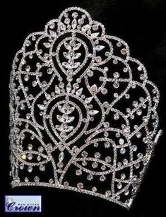 Priestess of India Rhinestone Beauty Pageant Rhinestone Crown Tiara – CrownDesigners Communion Crown, Communion Headpiece, King And Queen Crowns, Crown And Tiara, Quinceanera Tiaras, Glitz Pageant, Crystal Crown Tiaras, Pageant Crowns, Crown Headpiece