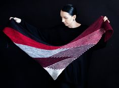 V A M P Y -  Knit from the bottom up, an asymmetrical V with lots of stripes and short rows.   Shown in Five Skein Set #35  Kit contains 5 skeins of SW Merino DK & Vampy shawl pattern download code.  *Large photos of each colourway available  here.   *More Five Skein Set options available  h