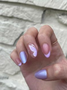 Lilac Nails Design, Lilac Nails, Lavender Nails, Simple Gel Nails, Short Acrylic Nails Designs, Neon Nails, Dream Nails, Minimalist Nails